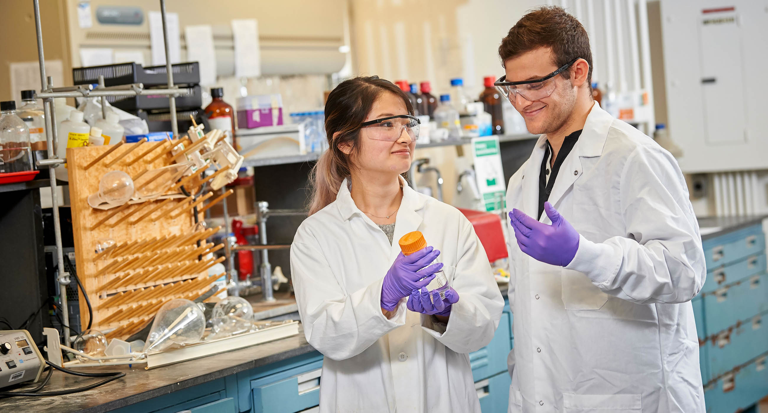 students in lab