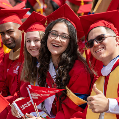 Student at commencement