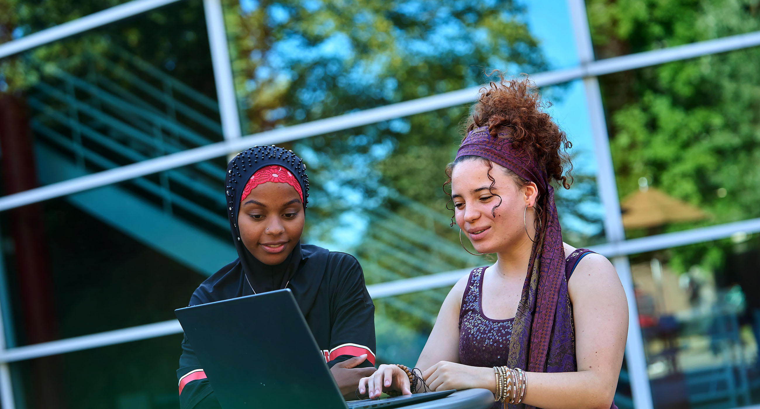 SBU Graduate students on campus