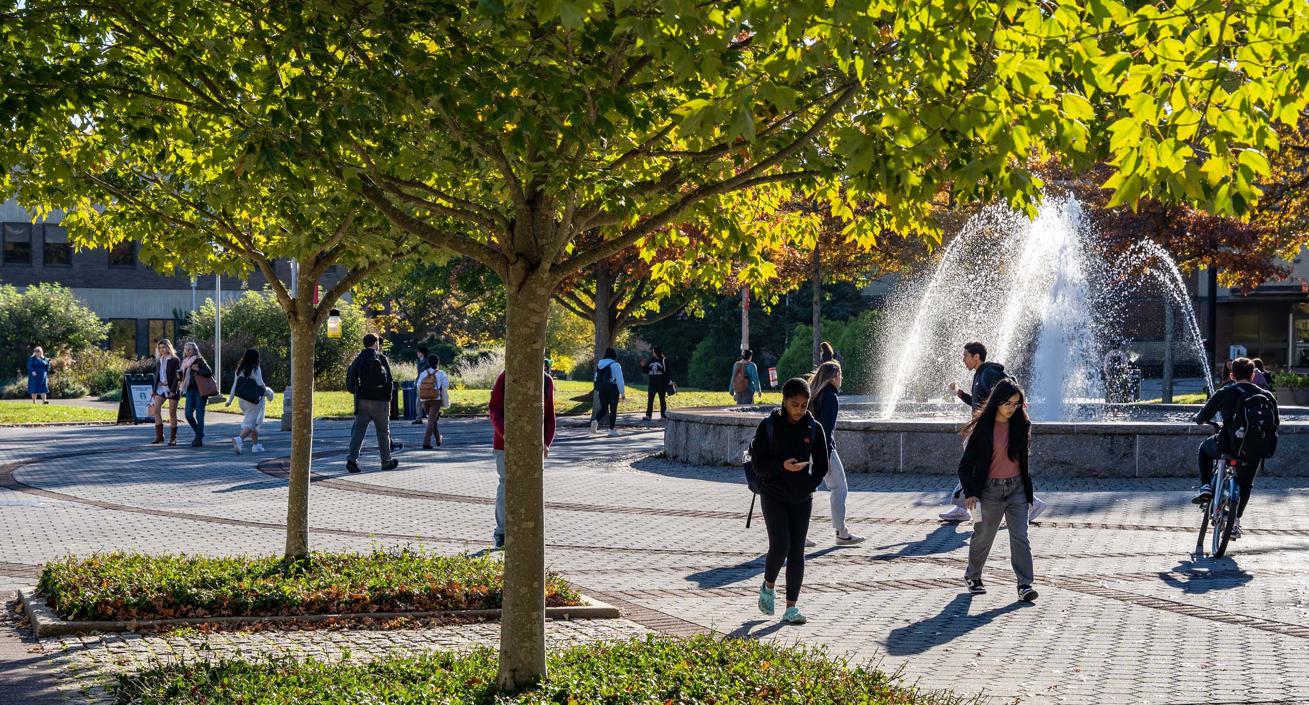 SBU Graduate students on campus