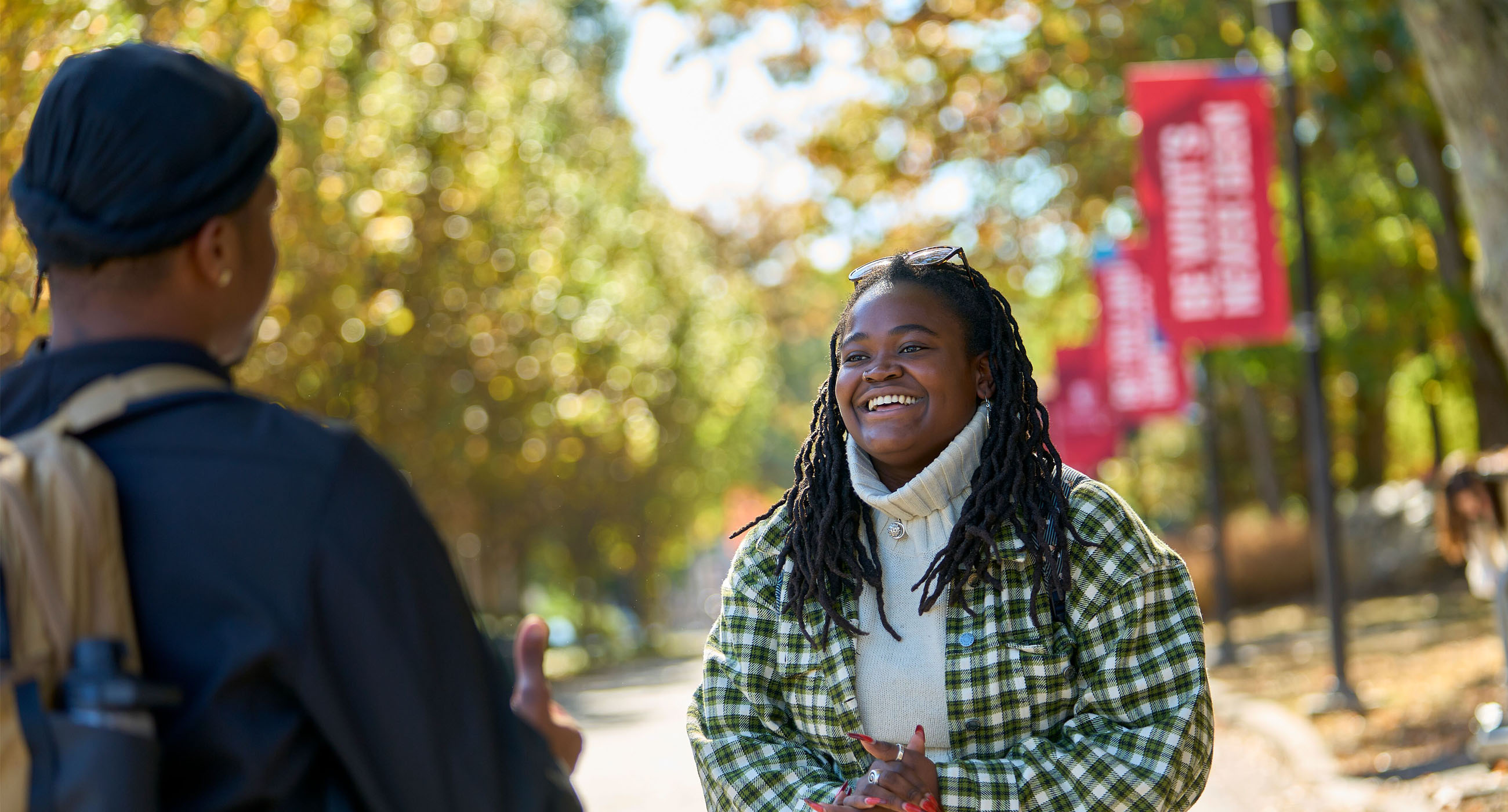 SBU Graduate students on campus