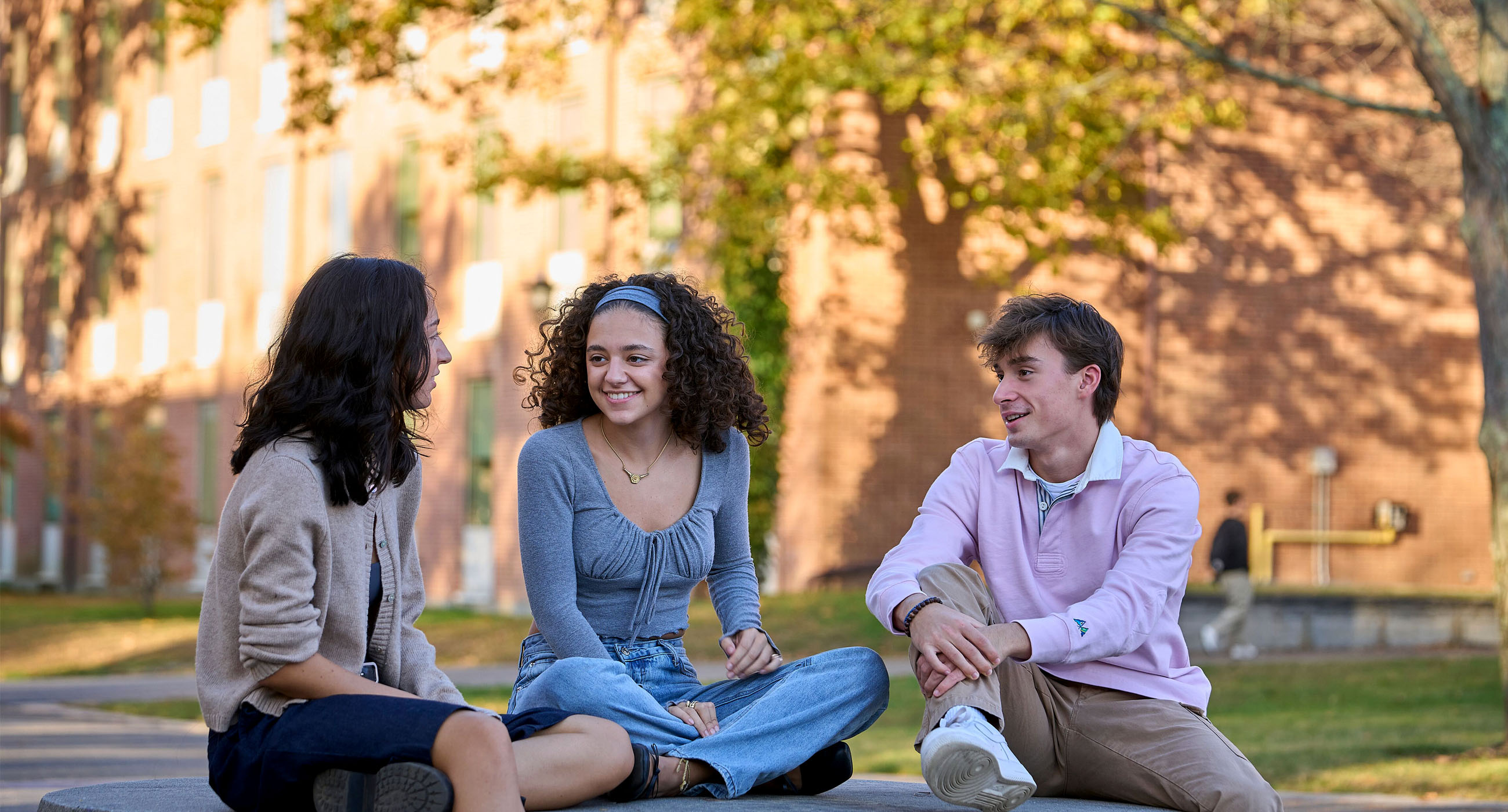 Students on the SBU campus