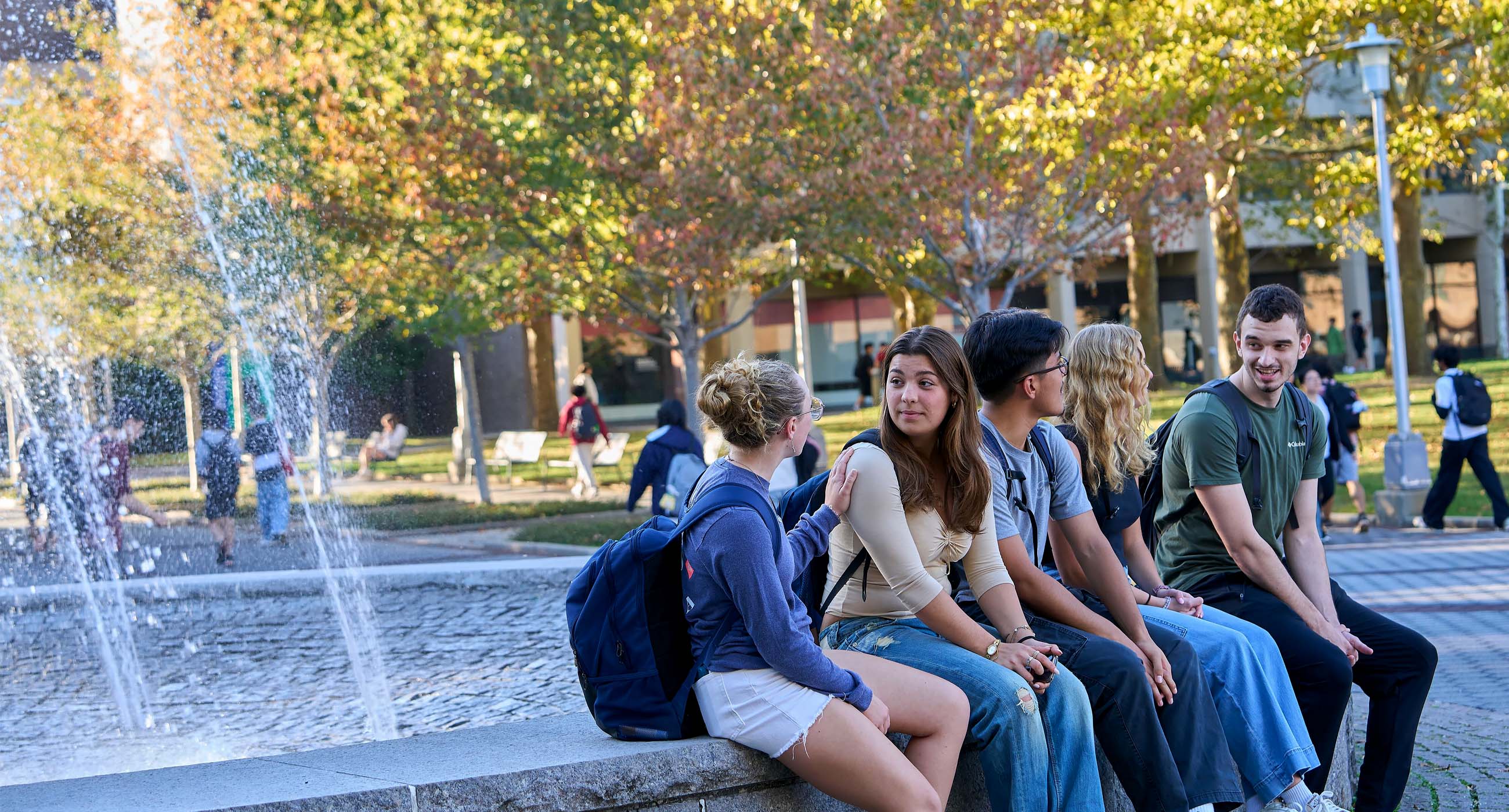 SBU Graduate students on campus