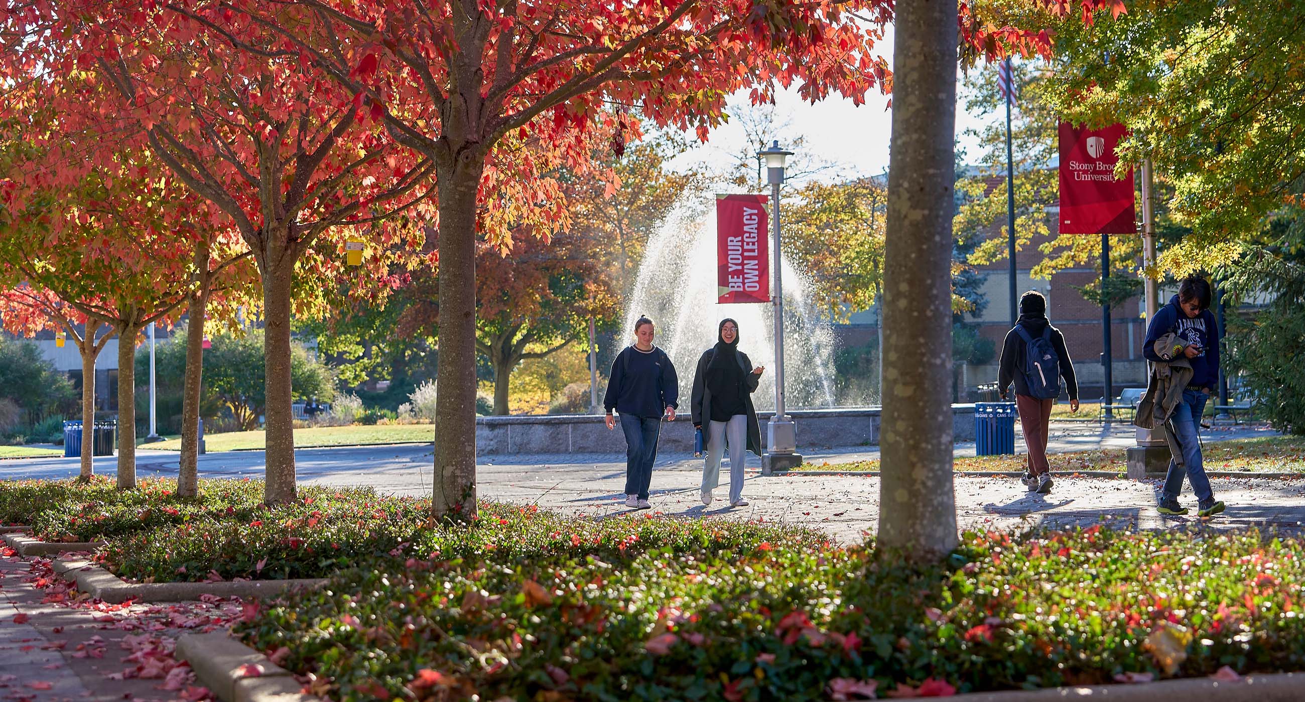 SBU Graduate students on campus