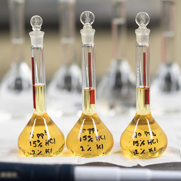 clean water vials