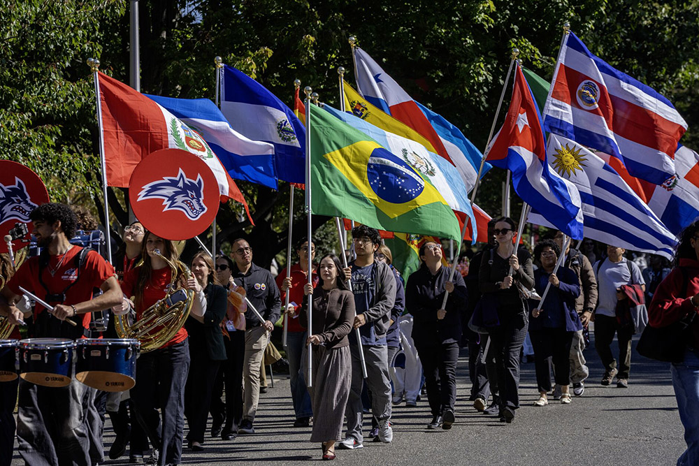 hispanic heritage month flag parade