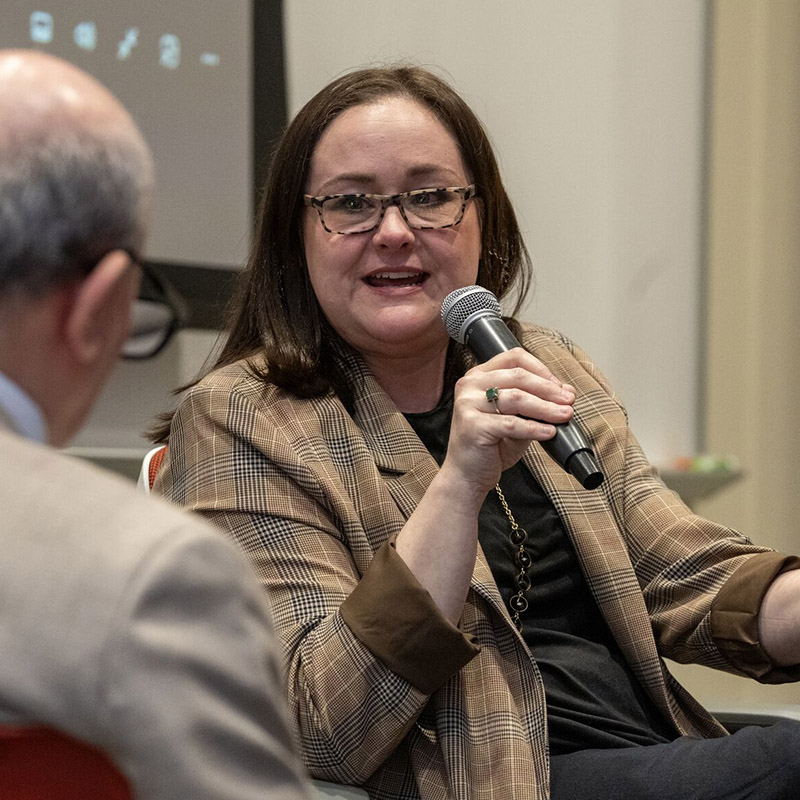 Amanda Jones speaks at The Librarians screening