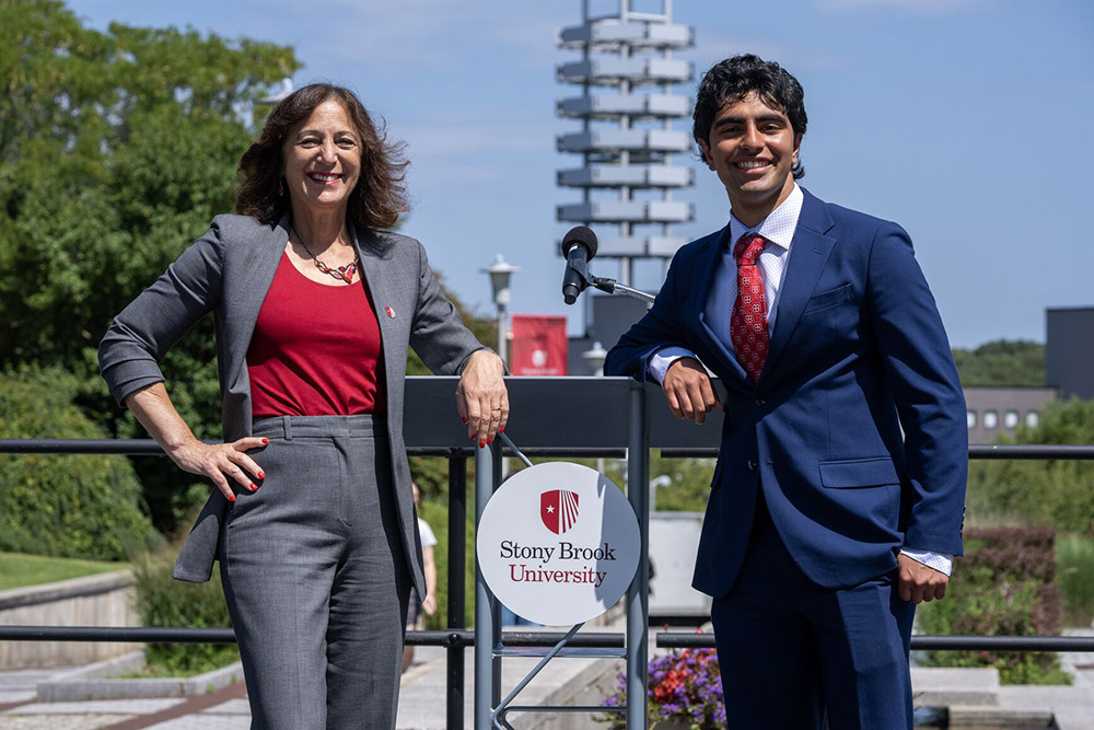 president andrea goldsmith and USG president russell erfan