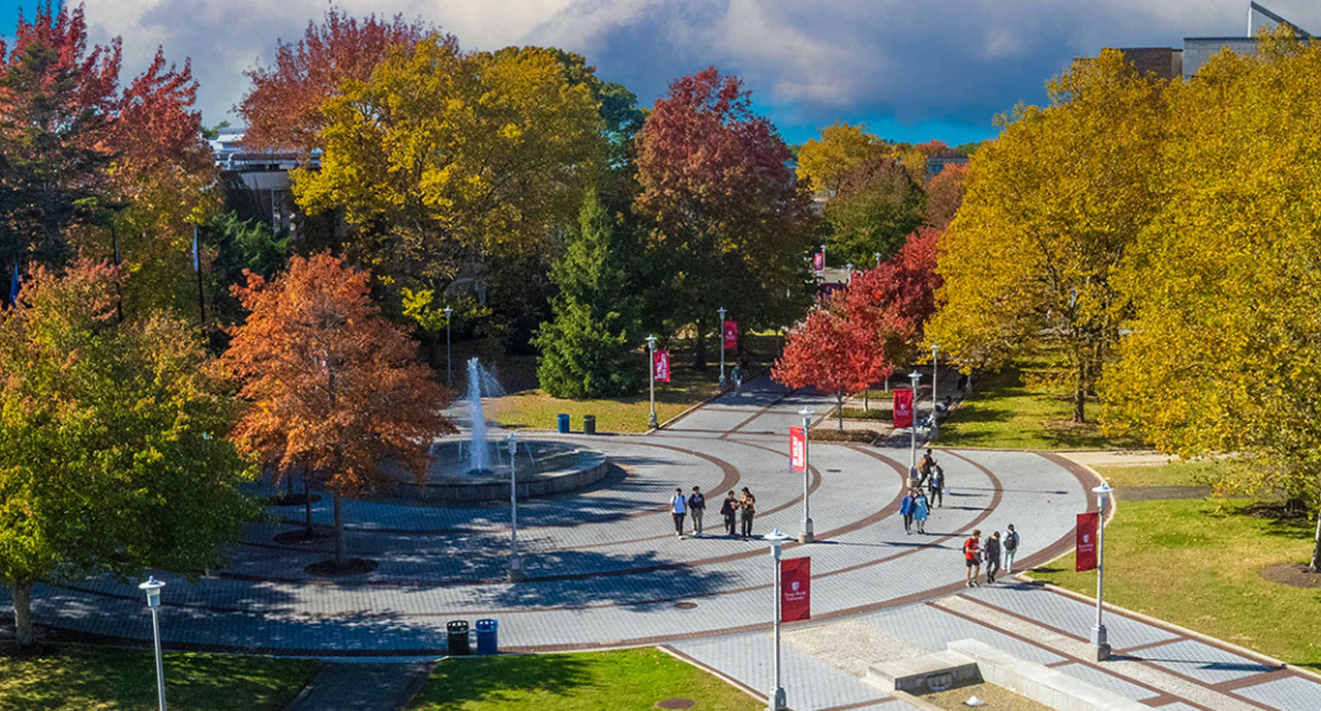 image of Stony Brook campus in the fall