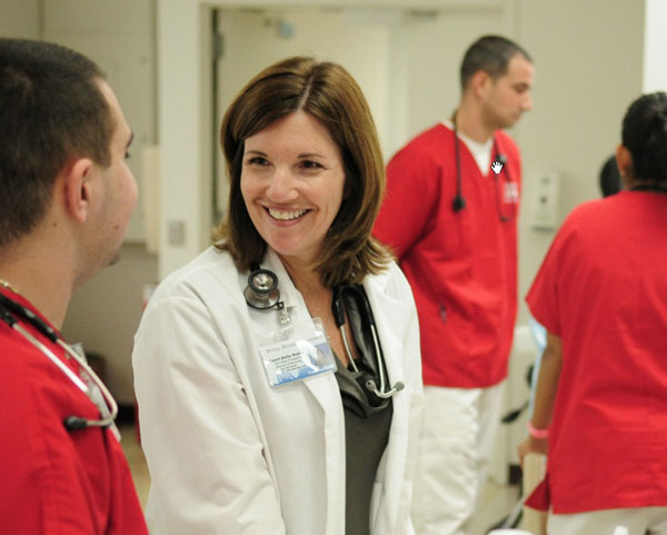 Medical staff talking