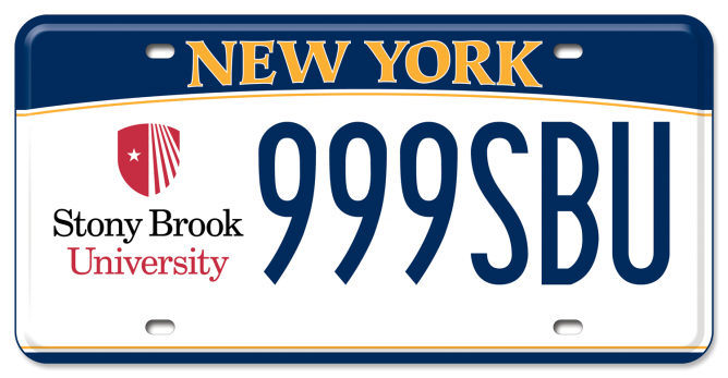 NYS Stony Brook License plate