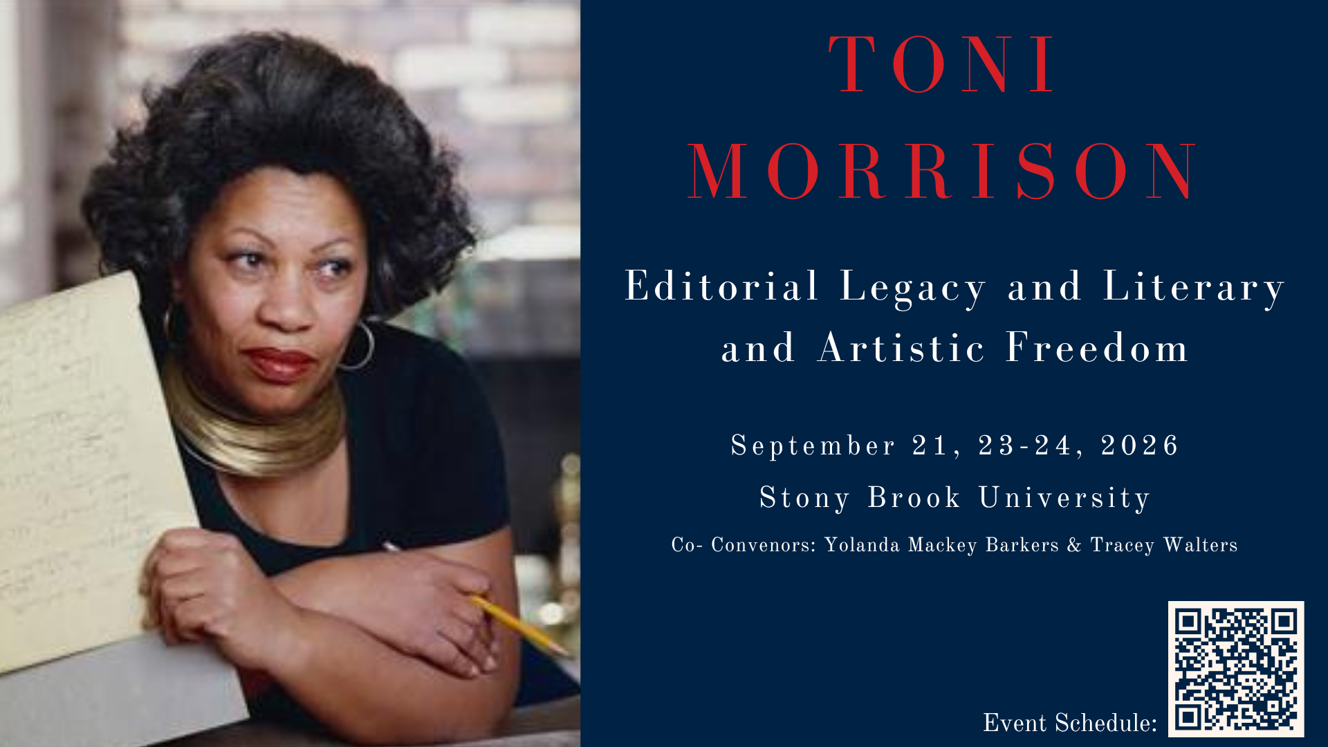 Toni Morrison at her desk editing her novel