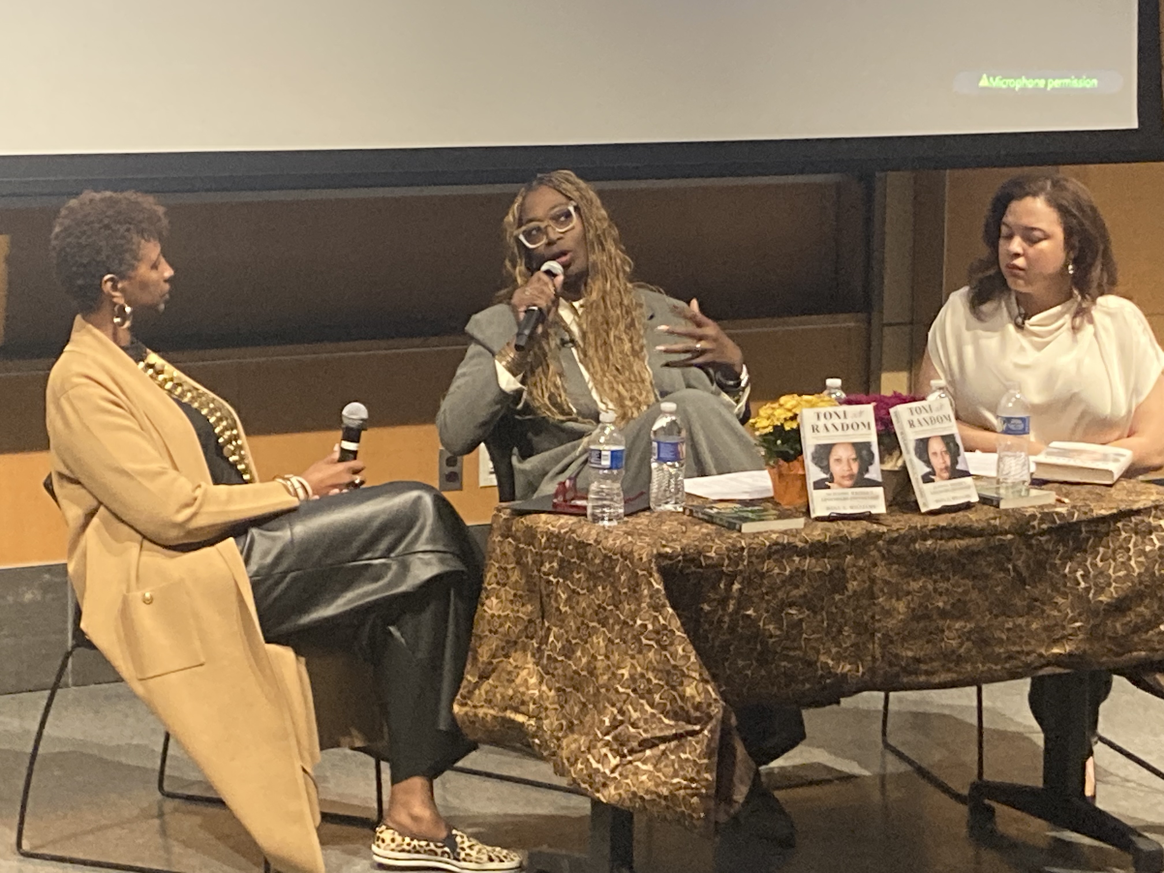Dr. Dana Williams, Dr. Tracey Walters and Dr. Yolanda Makey Barkers at Toni Morrison event