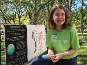 Anthropology undergraduate student volunteering at SBU Communiversity Day