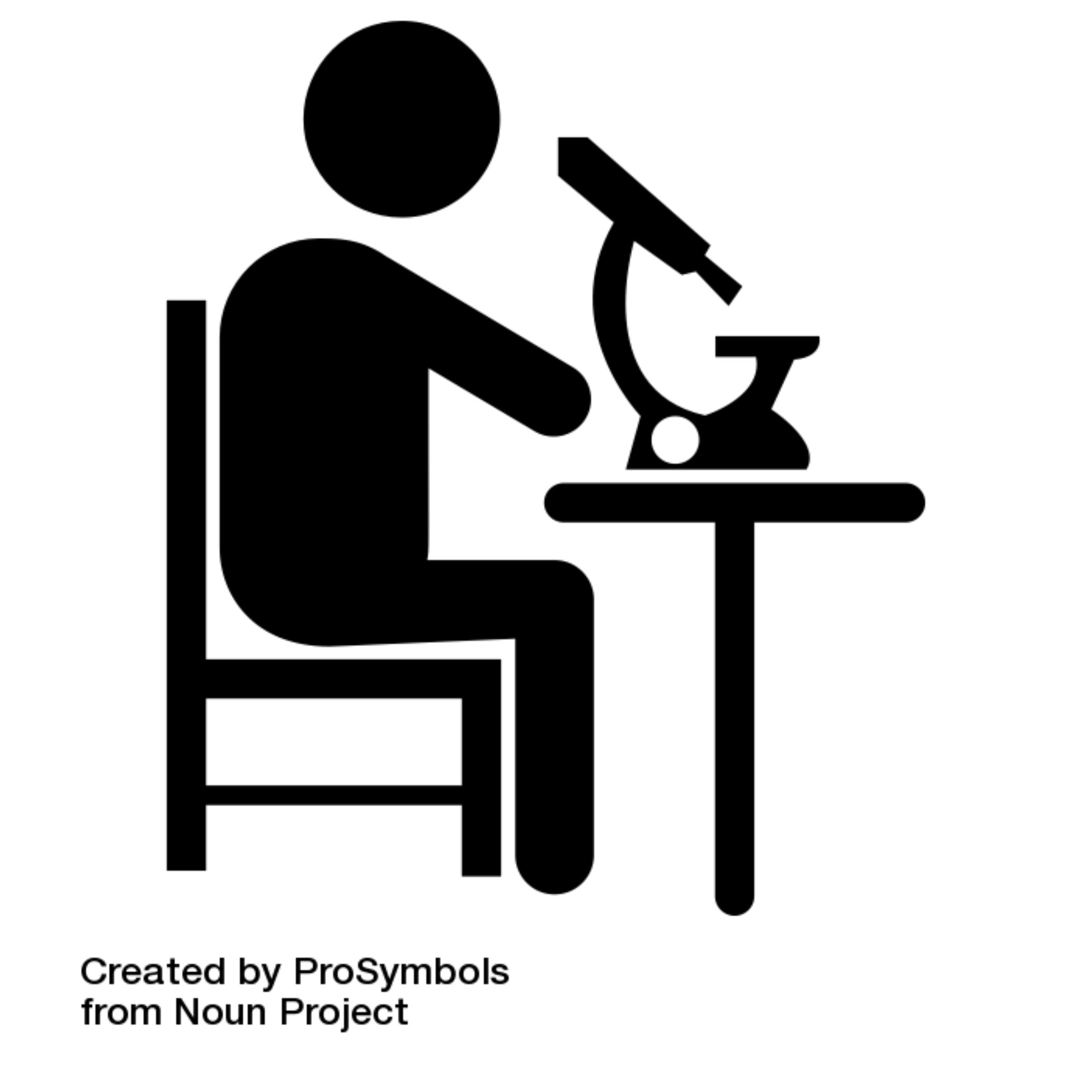 Faculty icon representing a scientist looking into a microscope
