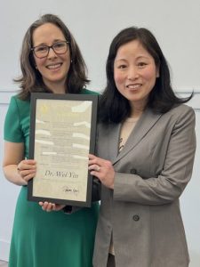 Dr. Yin with representative Kassay