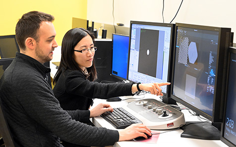 Students working together on a computer