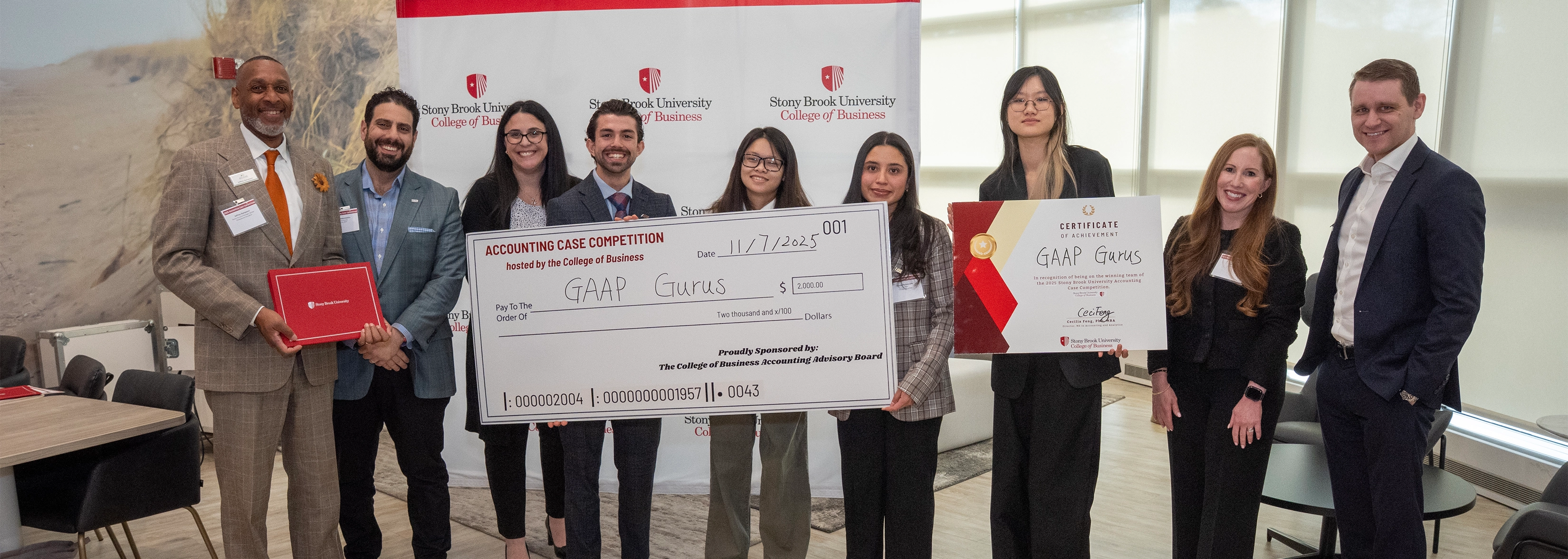 Stony Brook University College of Business Accounting Students at the Accounting Case Competition