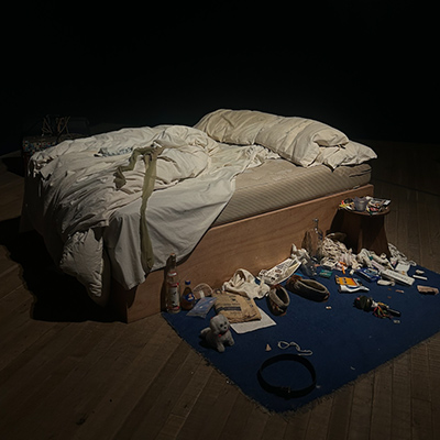 Tracey Emin’s art, expressing her pain, joy, sadness, anger, and loneliness