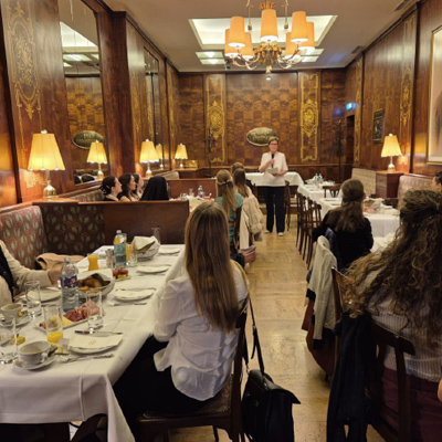 Restaurant, dinner with colleagues