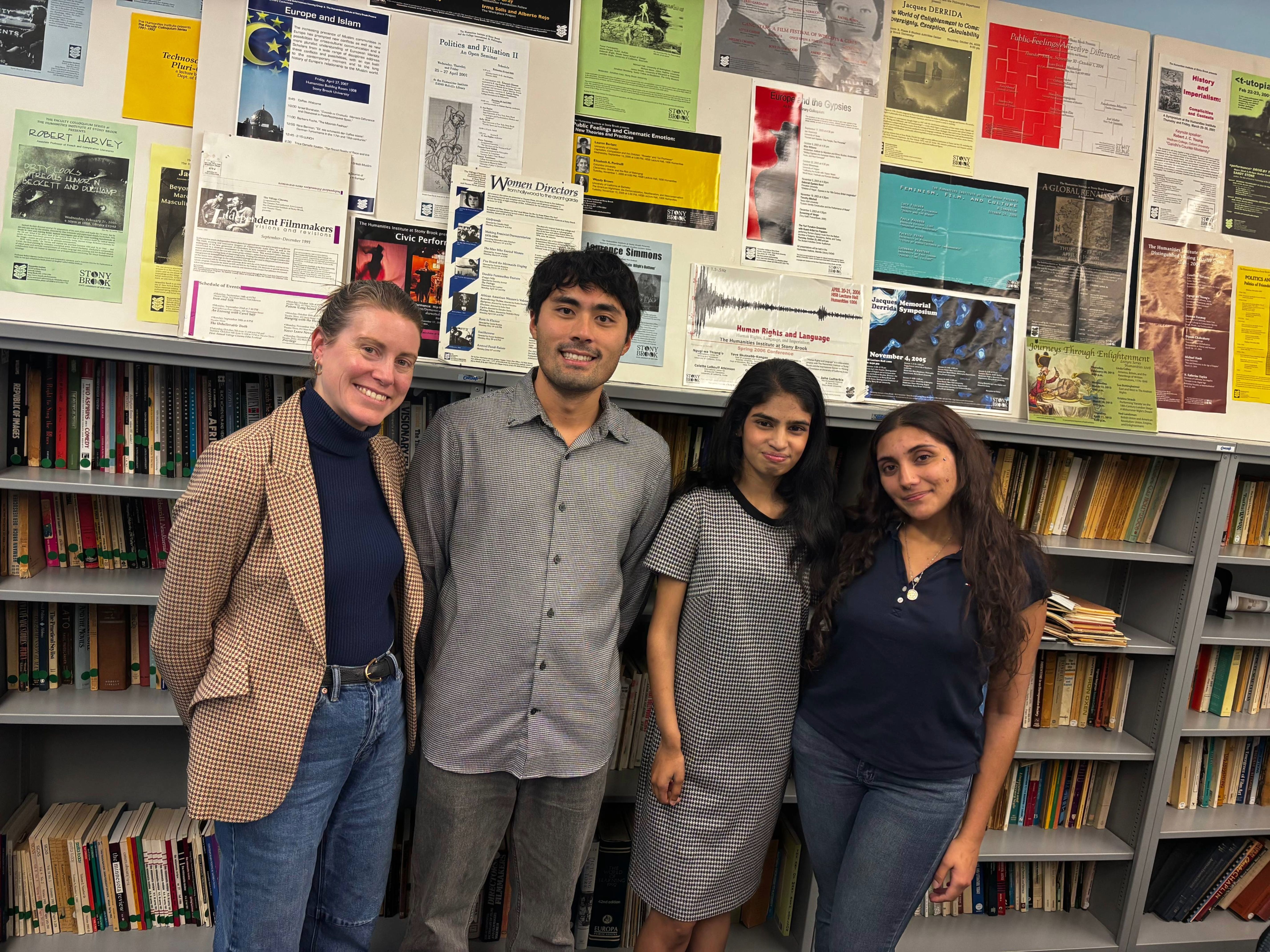 CCSP 2026 Summer Social Justice grantees. From left to right: Megan Knighton, Julian Maceren, Neha Yalamanchi, and Angelina Mancini