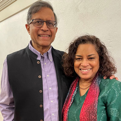 George Verghese MS ’75, and his wife, Ann.