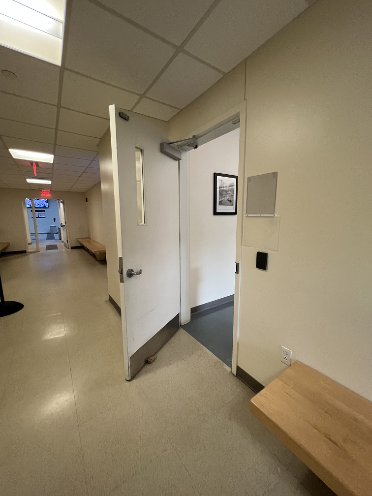 entrance to the testing center