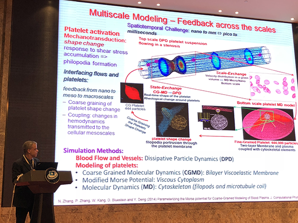 Professor Danny Bluestein in the Department of Biomedical Engineering presented the latest results of this collaboration on multiscale modeling of platelet activation and aggregation