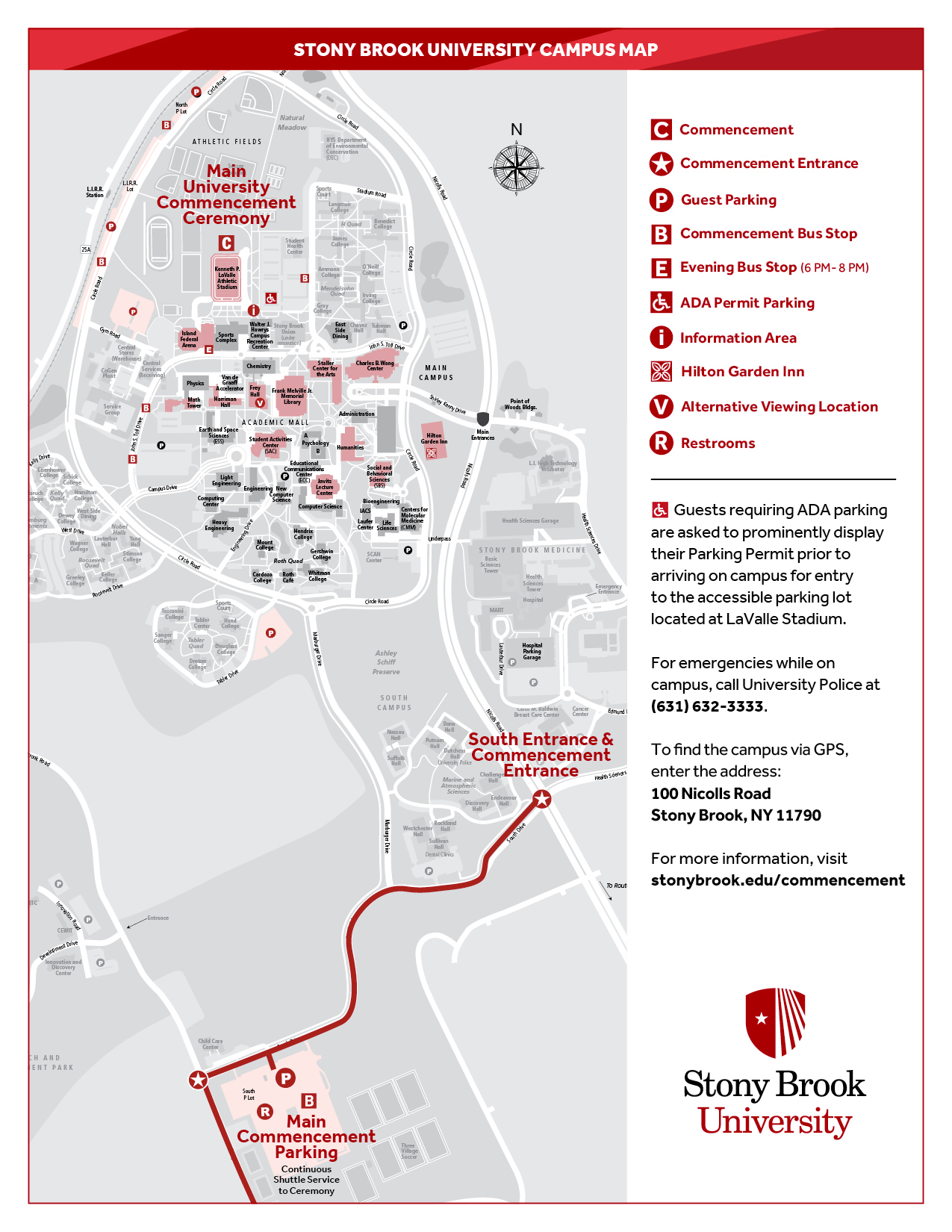 Stony Brook Campus Map