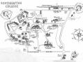 An early illustrated Southampton College campus map.