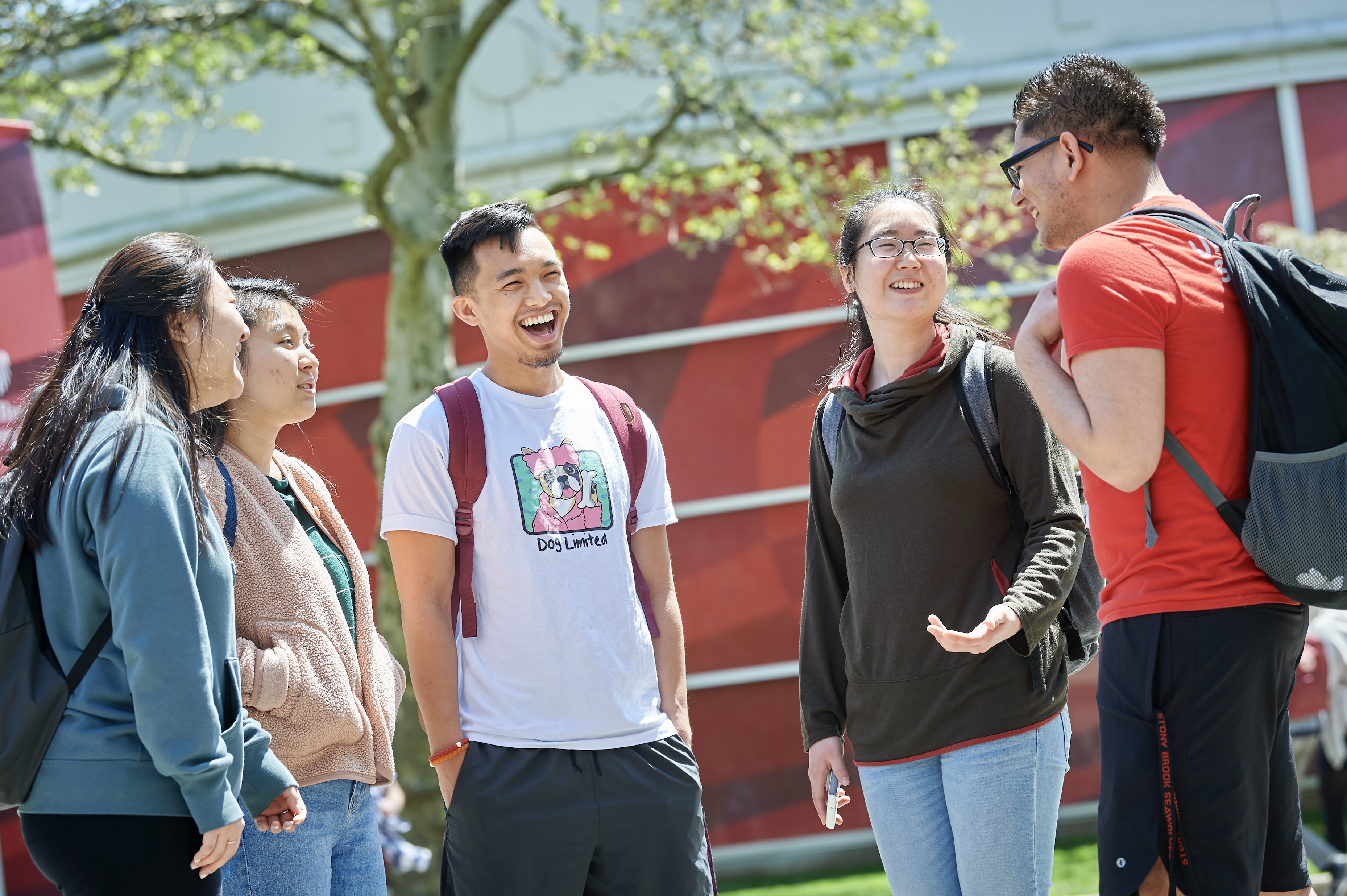 students talking