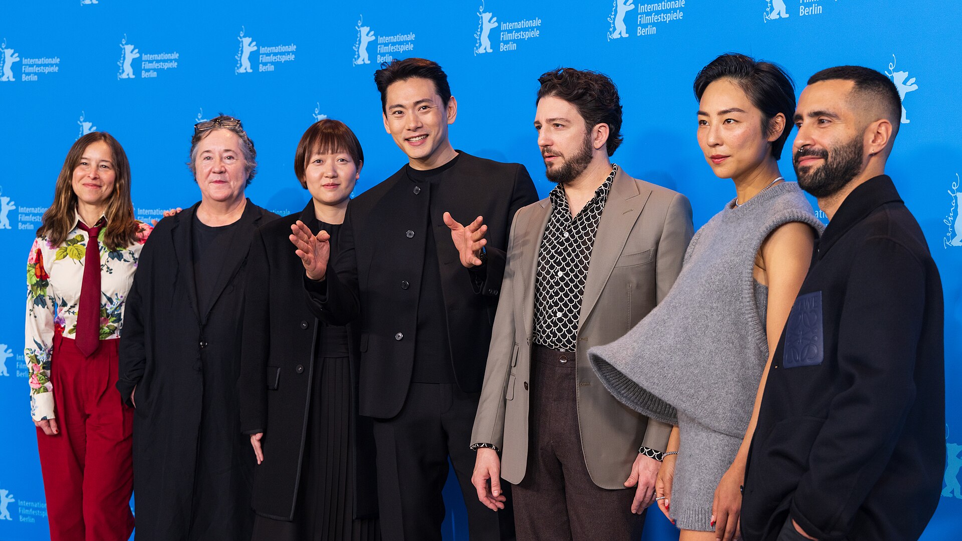 Christine Vachon with director Celine Song and cast, film team of Past Lives at the Berlinale 2023