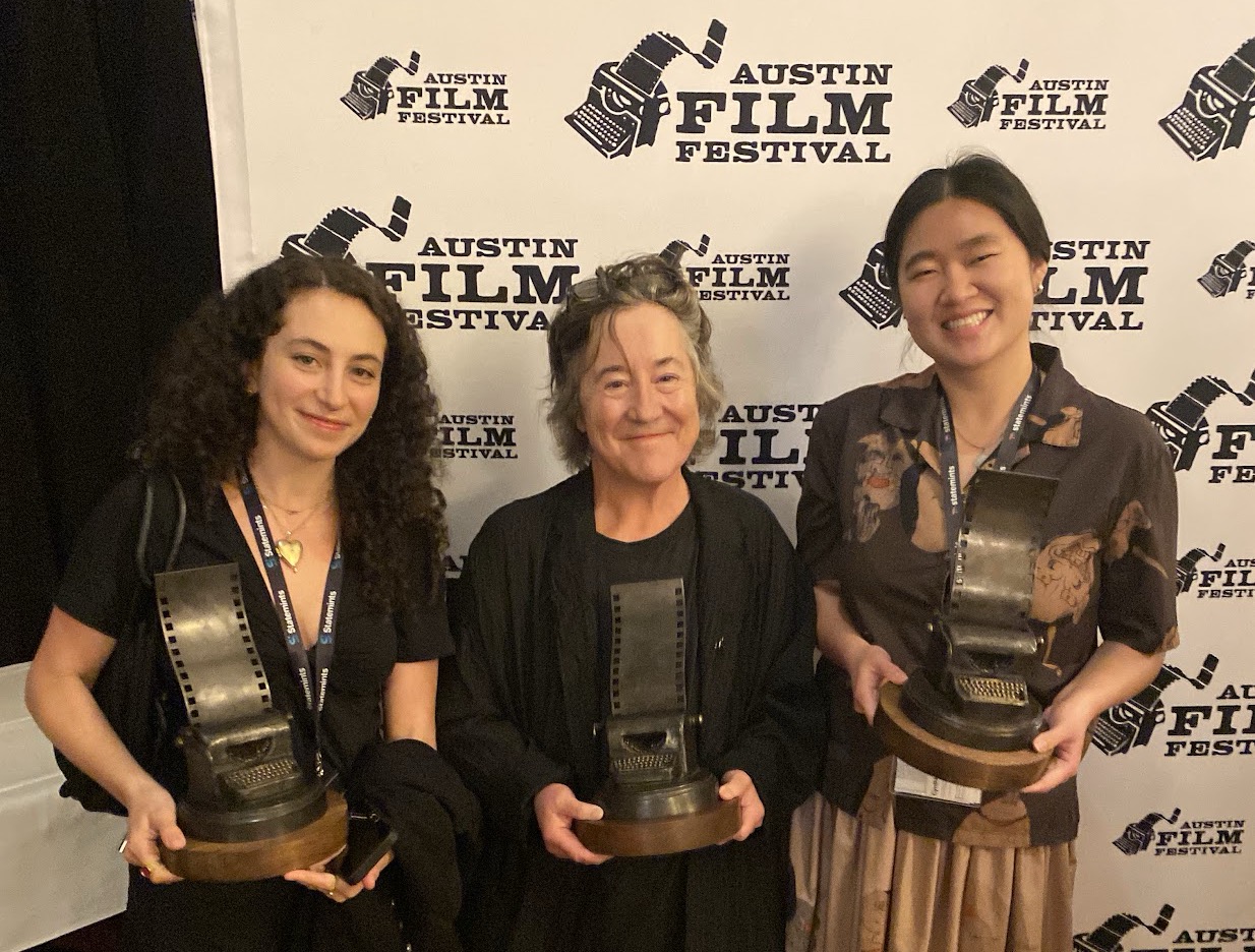 Stony Brook MFA in TV Writing students at AFF with Christine Vachon