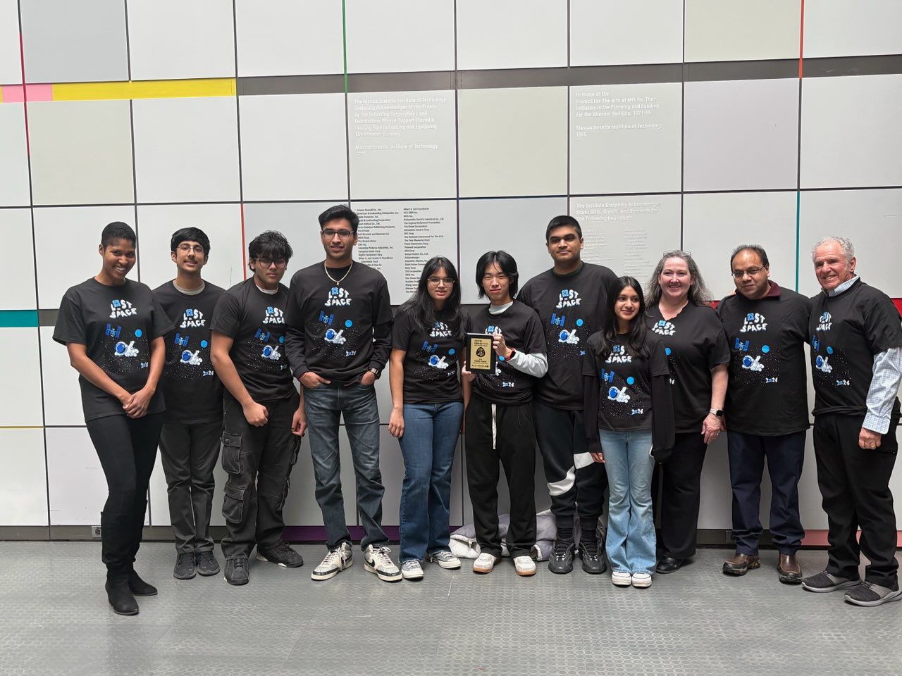students receiving an award