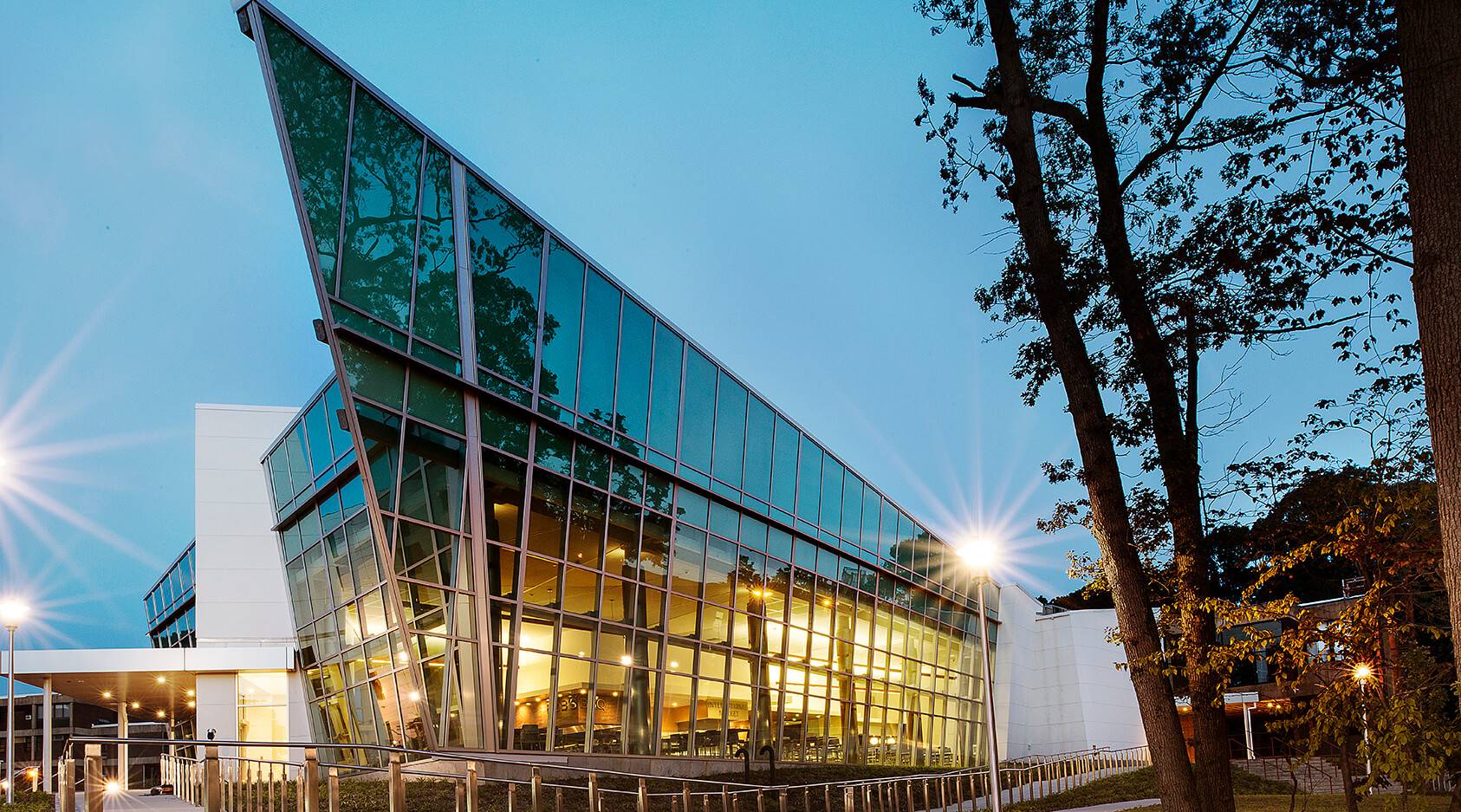 exterior view of West Side DIning at night