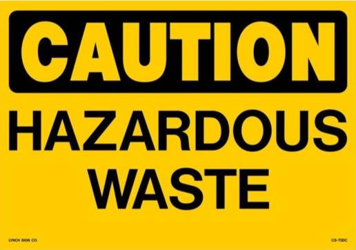 caution hazardous waste sign