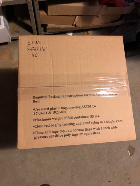 image of a brown box taped closed