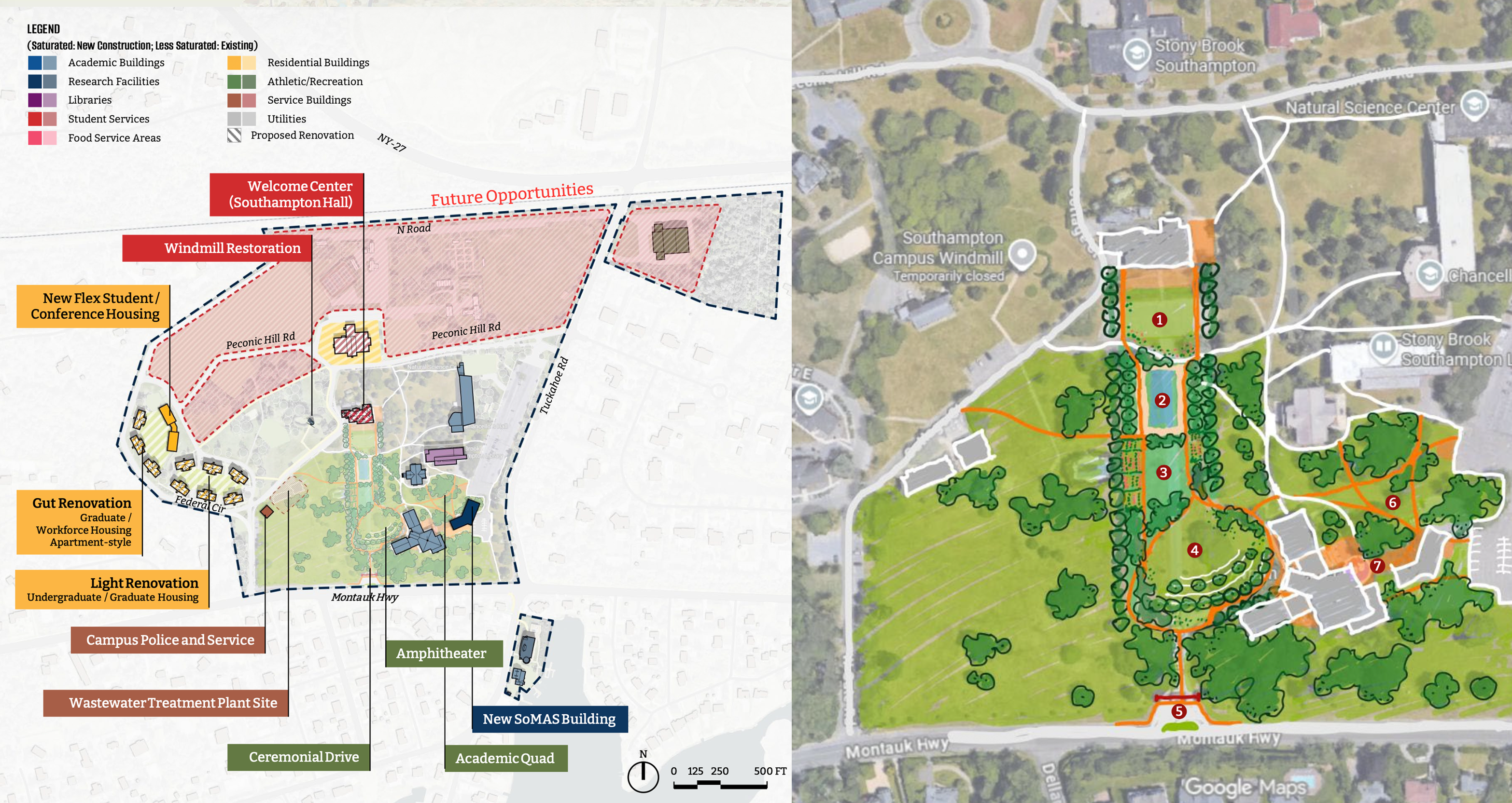 diagram showing planned enhancements to the southampton campus