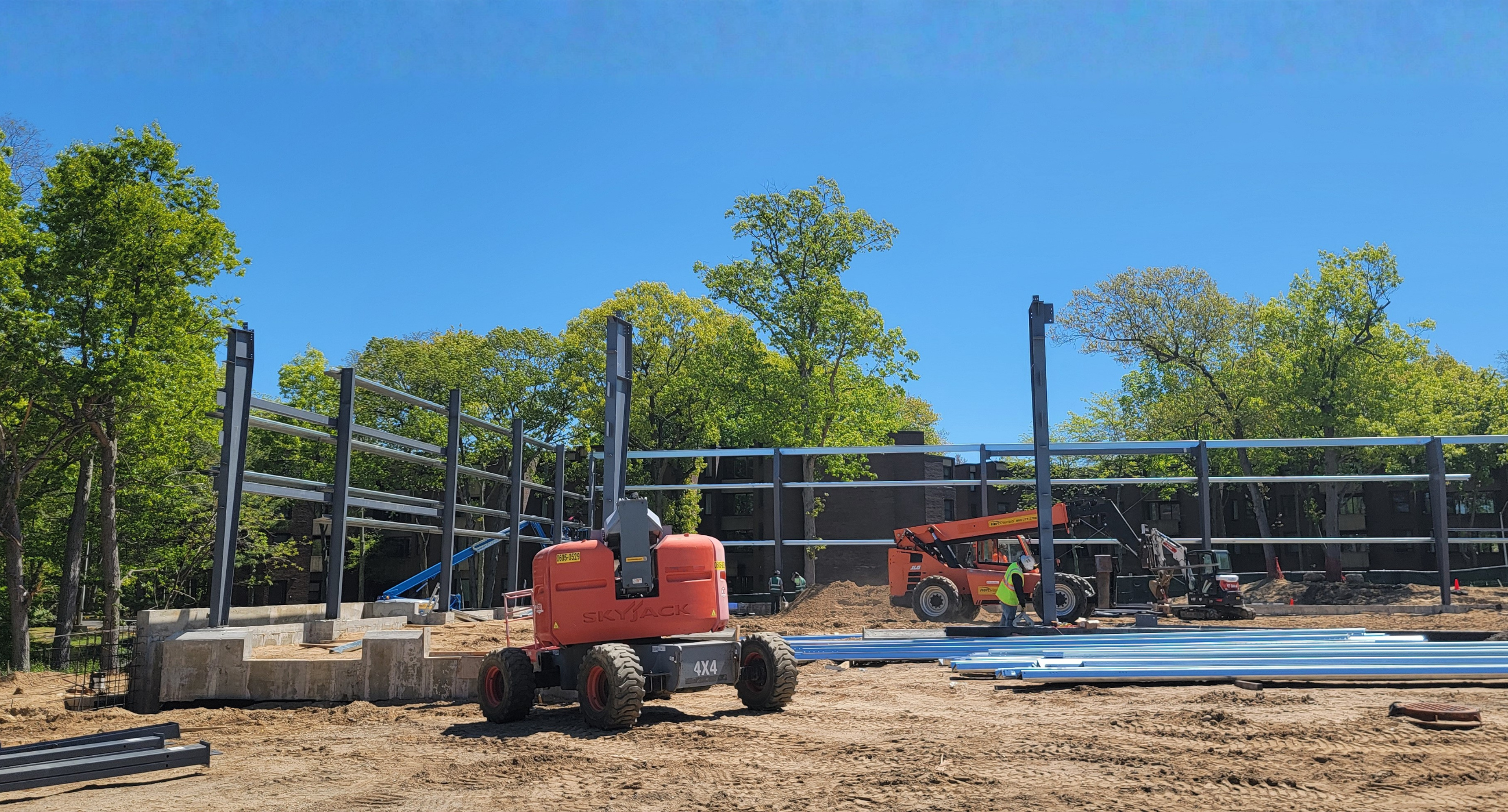 image of construction on campus res warehouse