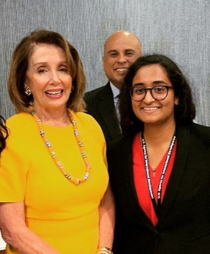 Foreign Services Fellowship Award Winner with Nancy Pelosi