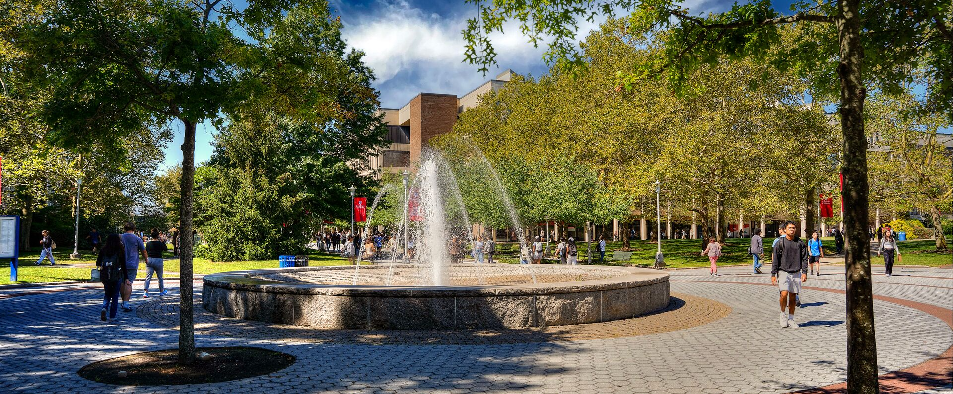Fountain on campus