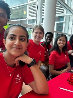 GSAs in red Stony Brook tshirts