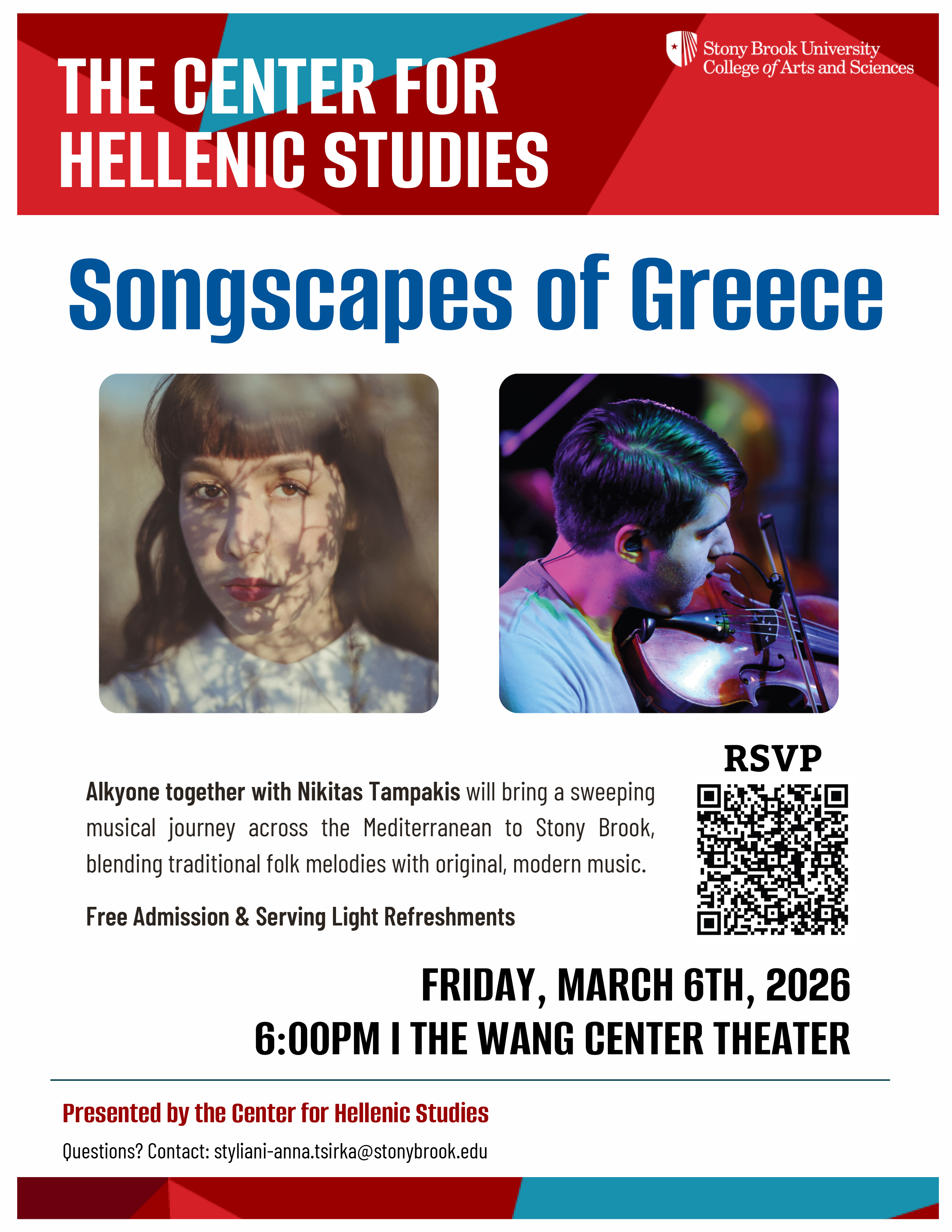Flyer for the Songscapes of Greece event