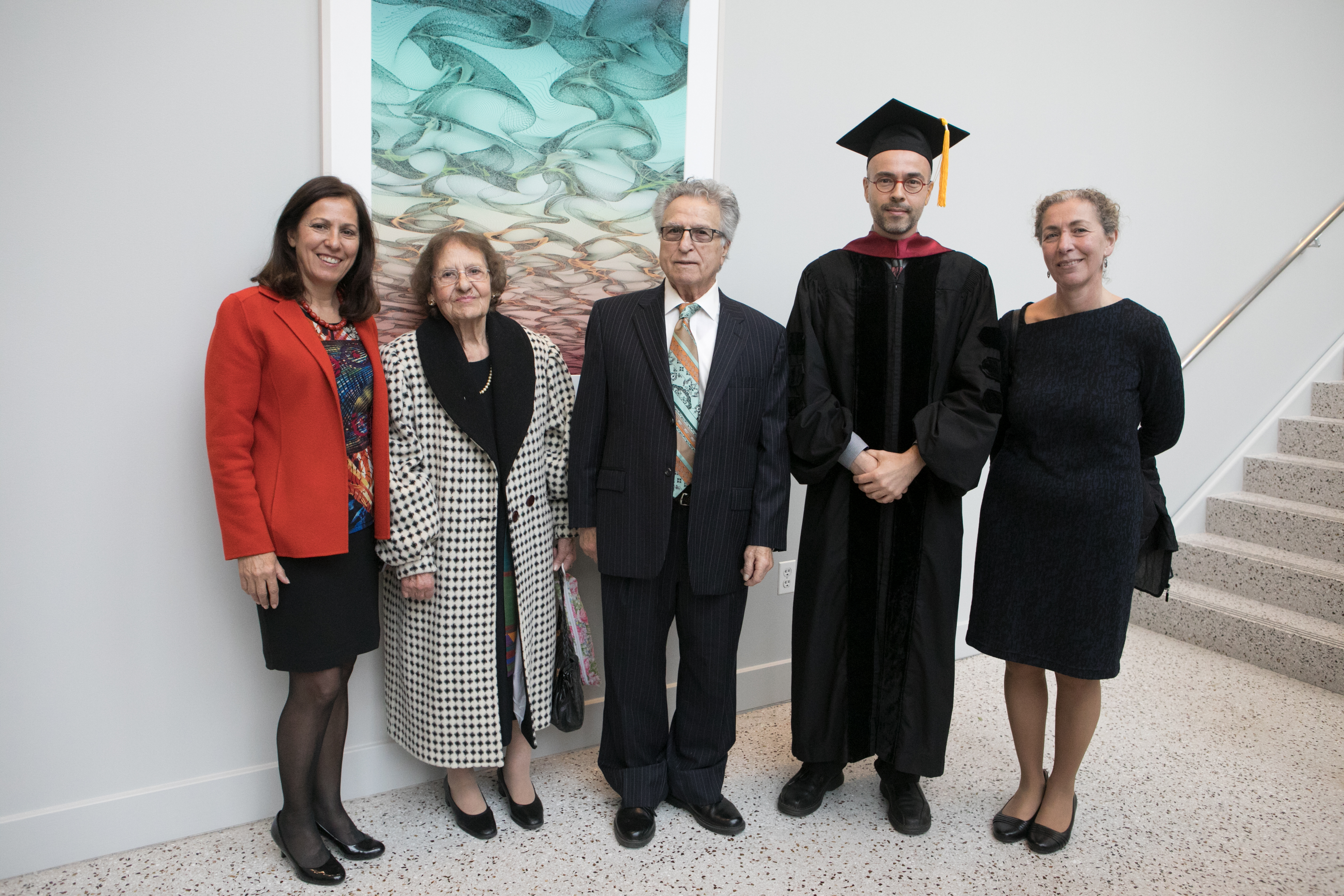Group photo, celebrating the installation of Nikolaos Panou, PhD, the inaugural Peter V. Tsantes Professor in Greek Literature and Language.