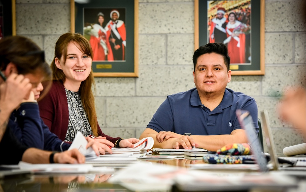 AGC students working on a group project