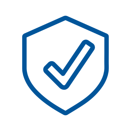 A shield and check mark icon