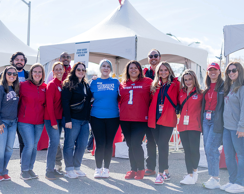 The Alumni Association team poses together at Homecoming
