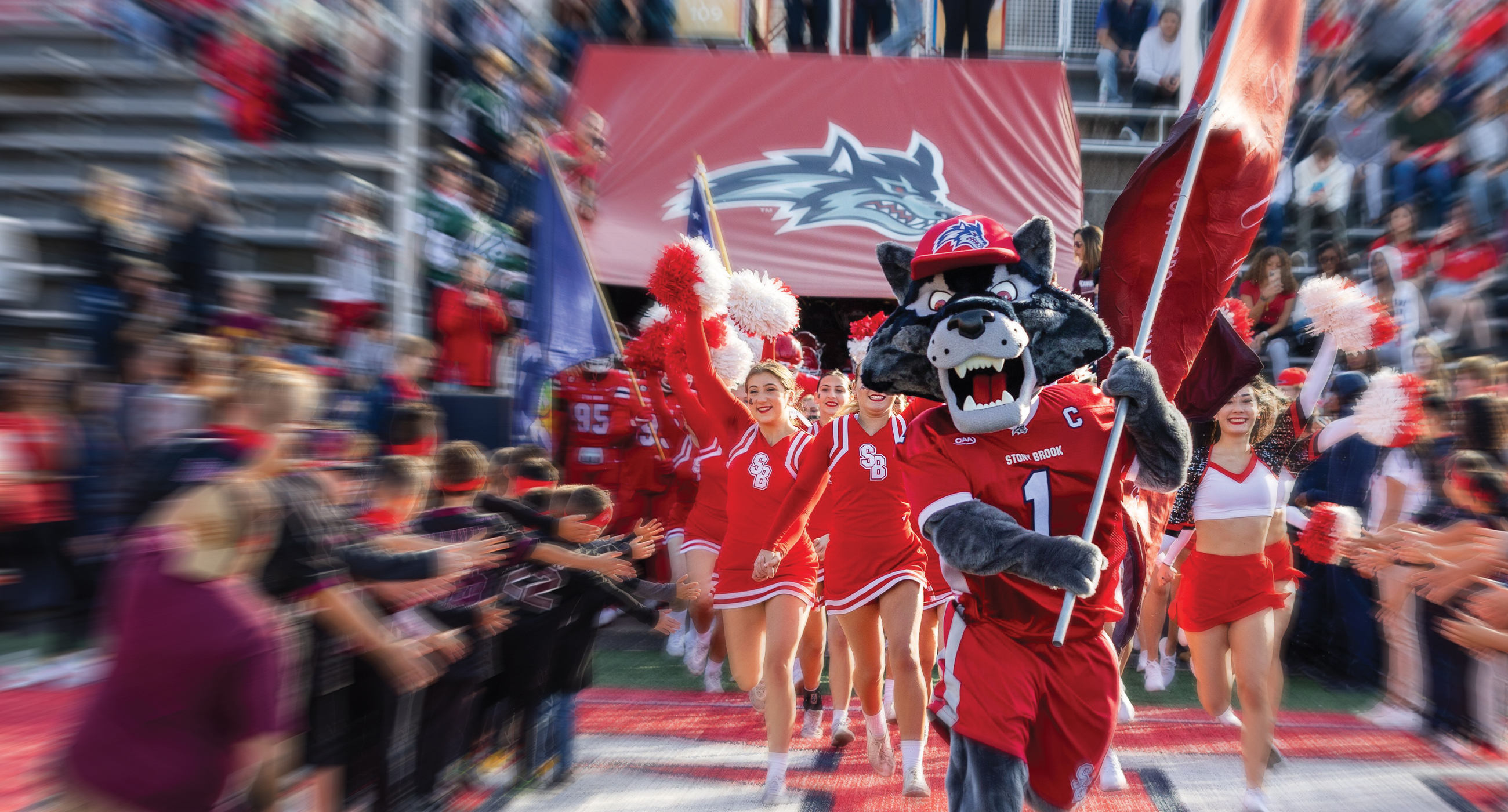 Students at homecoming celebration