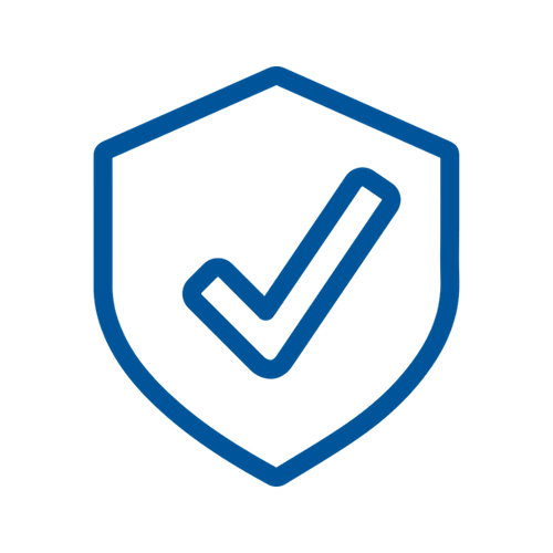 A shield and check mark icon