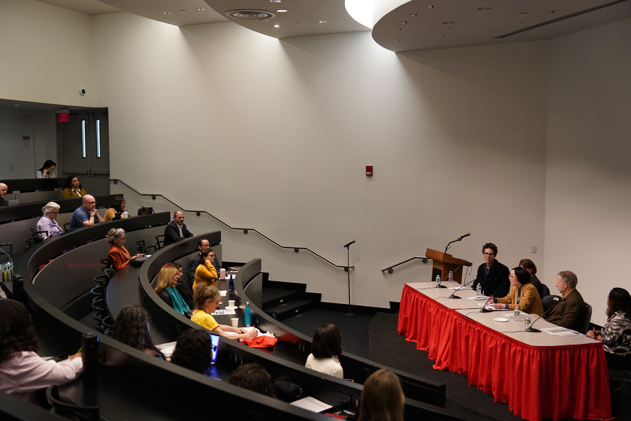 Panelists and audience at HISB workshop event